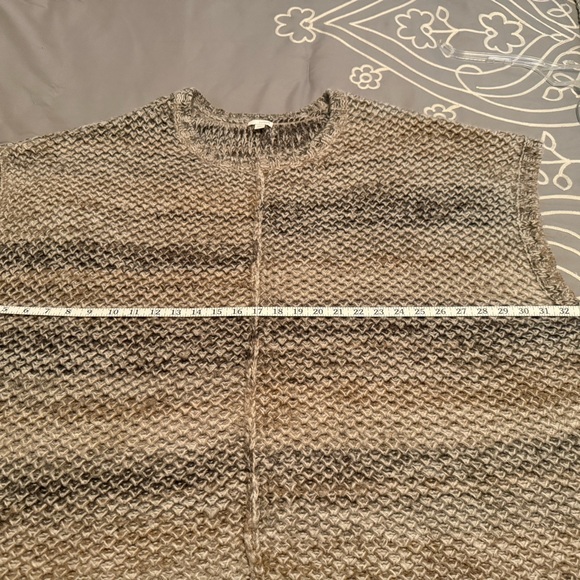 Pure J. Jill Wool Mohair Blend Poncho Vest Size 3X 4X Oversized Boxy Chunky Knit - Picture 9 of 12